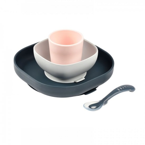 Beaba Silicone meal set  - Night Blue