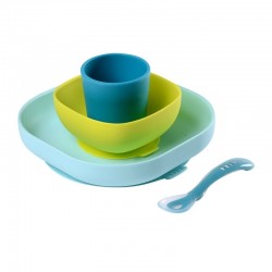 Beaba Silicone meal set  - Blue
