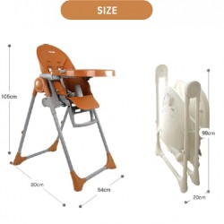 aguard 2.0 Tosby 7 Level Recline High Chair - Caramel