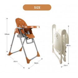aguard 2.0 Tosby 7 Level Recline High Chair - Caramel