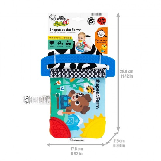 Baby Einstein Teether Book - Shapes At the Farm 