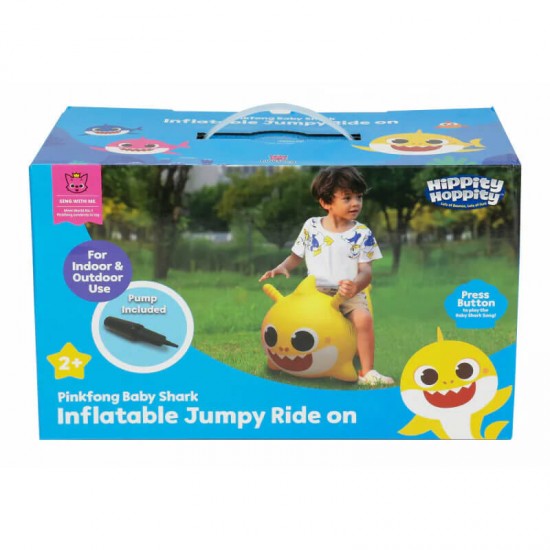 Pinkfong Baby Shark Inflatable Jumper Ride On - Pink