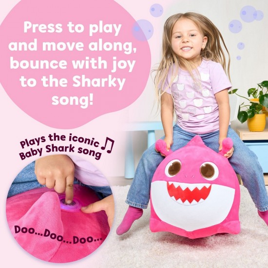 Pinkfong Baby Shark Inflatable Jumper Ride On - Pink