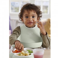 BabyBjorn Baby Bib 2 Pack - Powder Green / Powder Blue