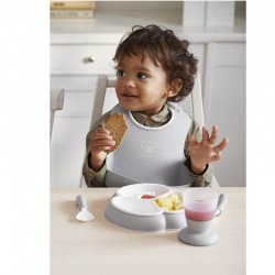 BabyBjorn Baby Bib 2 Pack - Powder Green / Powder Grey