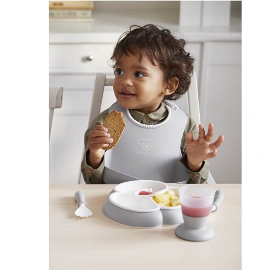 BabyBjorn Baby Bib 2 Pack - Powder Green / Powder Grey