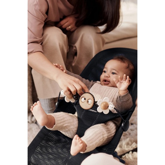 Babybjorn Wooden Toy for Bouncer- Googly eyes Black & White