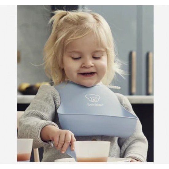 BabyBjorn Baby Bib 2 Pack - Powder Green / Powder Blue