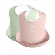 BabyBjorn Baby Bib 2 Pack - Powder Yellow / Powder Green
