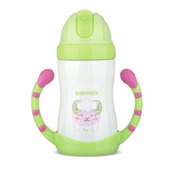 Babymate Stainless Steel Straw Bottle - Green