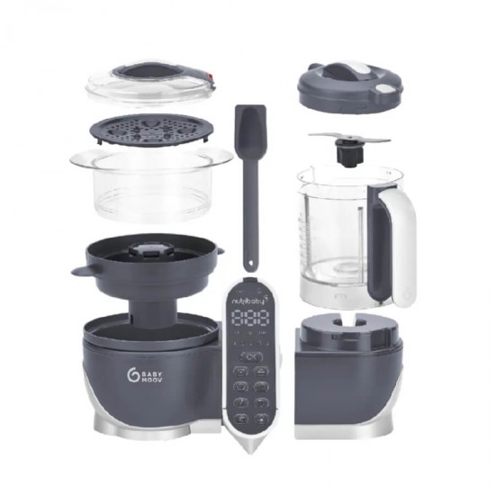 Babymoov Nutribaby+ Food Steamer and Blender - Industrial Grey