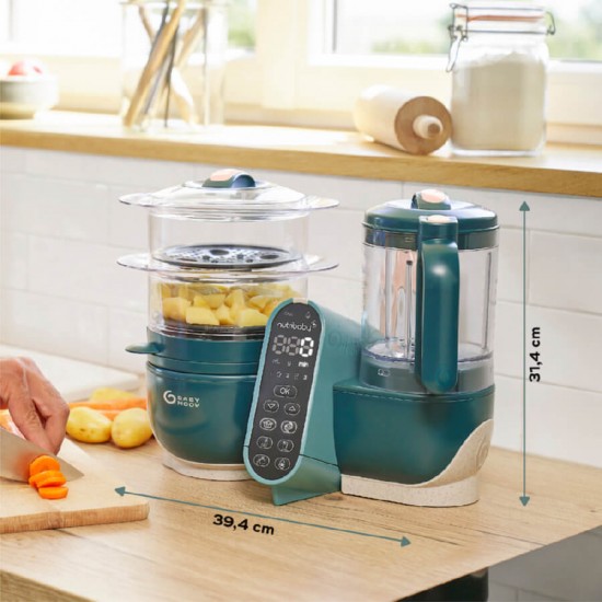 Babymoov Nutribaby+ Food Steamer and Blender - Opal Green