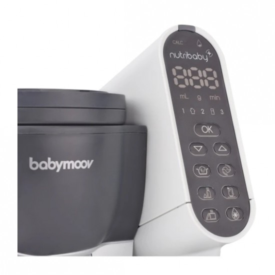 Babymoov Nutribaby+ Food Steamer and Blender - Industrial Grey