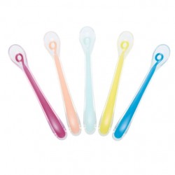 Babymoov 1st Age Silicon Spoon Multicolor set - 5 pcs