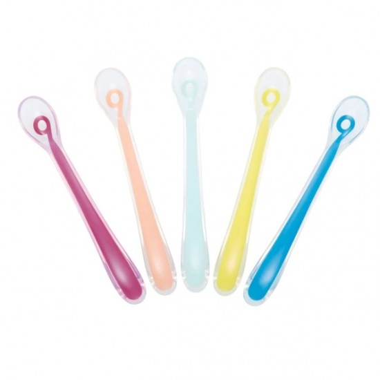 Babymoov 1st Age Silicon Spoon Multicolor set - 5 pcs