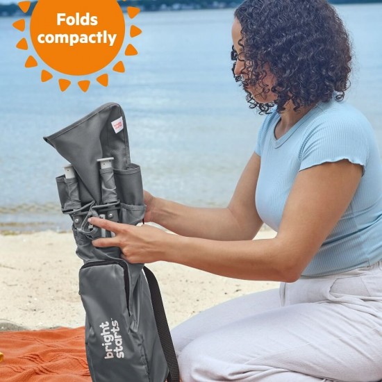 Bright Starts Pop N Sit Portable Booster Seat - Grey