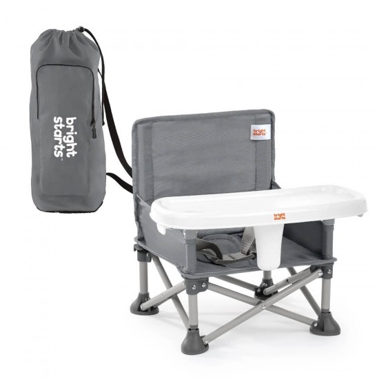 Bright Starts Pop N Sit Portable Booster Seat - Grey