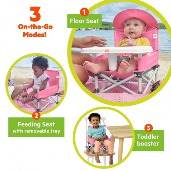 Bright Starts Pop N Sit Portable Booster Seat - Pink