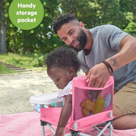 Bright Starts Pop N Sit Portable Booster Seat - Pink
