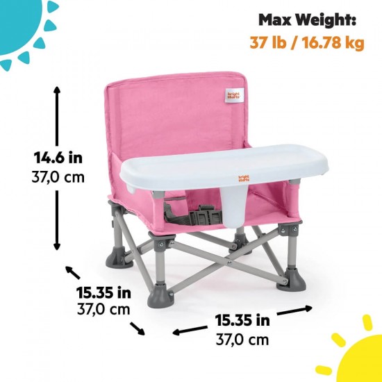 Bright Starts Pop N Sit Portable Booster Seat - Pink