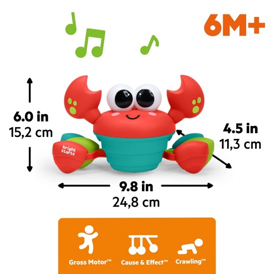 Bright Starts Rockin Crawling Crab - Red