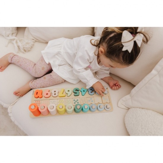Bubble Wooden Numbers & Blocks Counting Set