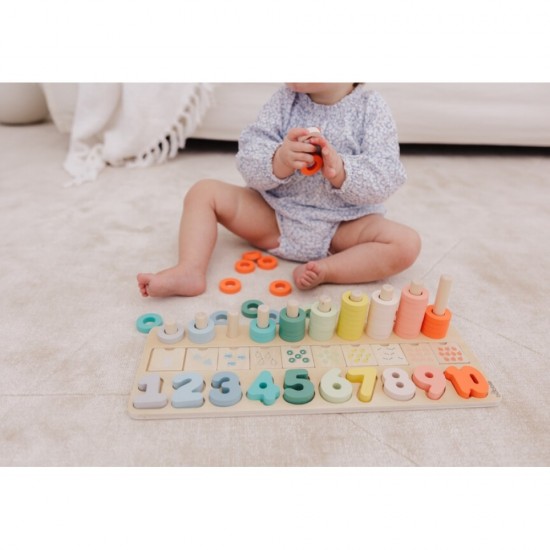 Bubble Wooden Numbers & Blocks Counting Set