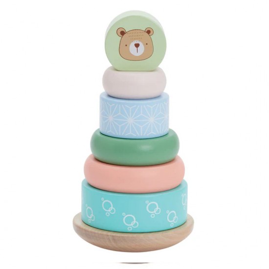 Bubble Wooden Stacking Rings