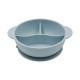 Combi Silicone Divided Suction Bowl with Lid -  Blue Elephant