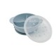 Combi Silicone Divided Suction Bowl with Lid -  Blue Elephant
