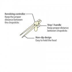 Combi Training Chopstickes with case - Green