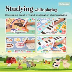 Dwinguler Double side Sensory Sound Playmat ( Large) - Farm House (PA-0002) with talking pen