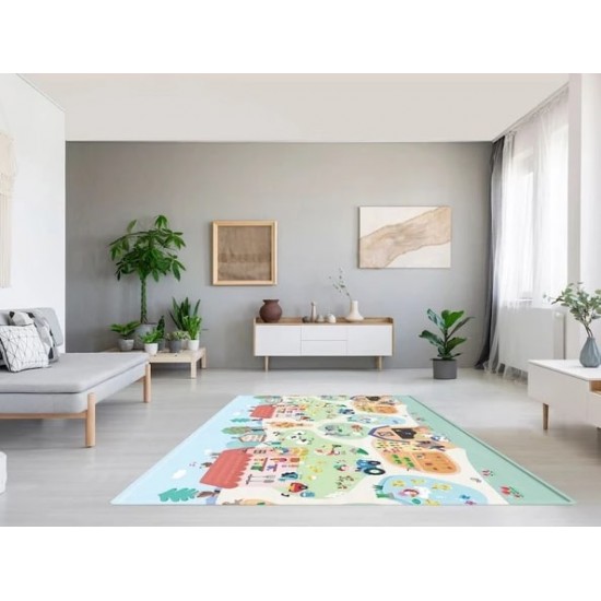 Dwinguler Double side Sensory Sound Playmat ( Large) - Farm House (PA-0002) with talking pen