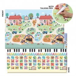 Dwinguler Double side Sensory Sound Playmat ( Large) - Farm House (PA-0002) with talking pen