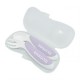Edison mama Fork and Spoon for Baby with Box (9+) - Purple