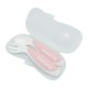 Edison mama Fork and Spoon for Baby with Box (9+) - Pink
