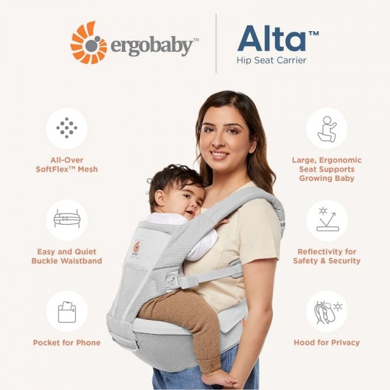 Ergobaby Alta Hipseat baby carrier - Pink Quartz