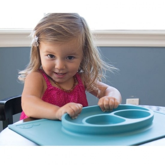 ezpz HAPPY MAT Plate & Placemat - Blue