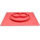 ezpz HAPPY MAT Plate & Placemat - Coral