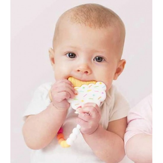 Glitter & Spice Silicone Teether - Cupcake