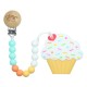Glitter & Spice Silicone Teether - Cupcake