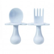 Grabease Fork and Spoon Set- Light Blue