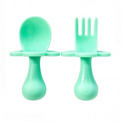 Grabease Fork and Spoon Set- Mint