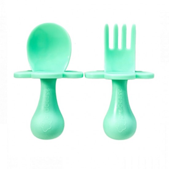 Grabease Fork and Spoon Set- Mint