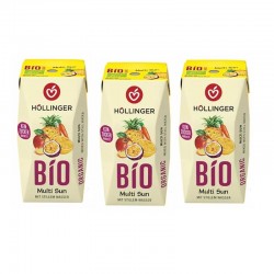 Hollinger Bio Organic, No Added Sugar, Multi Sunrise Fruit Juice - 200 ml x 3 Packs