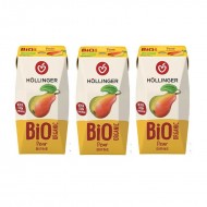 Hollinger Bio Organic, No Added Sugar, Pear Juice - 200 ml x 3 Packs