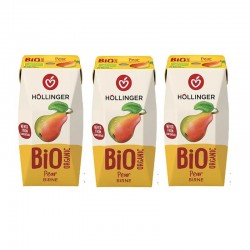 Hollinger Bio Organic, No Added Sugar, Pear Juice - 200 ml x 3 Packs