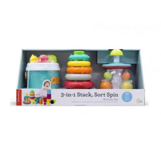 Infantino 3-in-1 Stack Sort Spin
