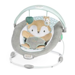 Ingenuity InLighten Baby Bouncer Seat with Light Up Toy Bar, Kitt