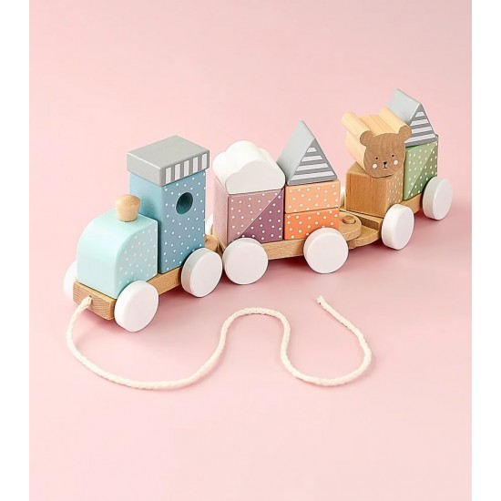 Jabadabado Train with blocks Teddy
